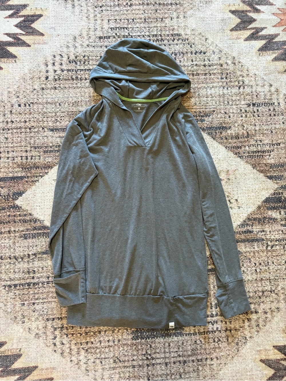 Outdoor Research Women’s Greyish Brown Hooded Pullover Hoodie Long Sleeve Size L